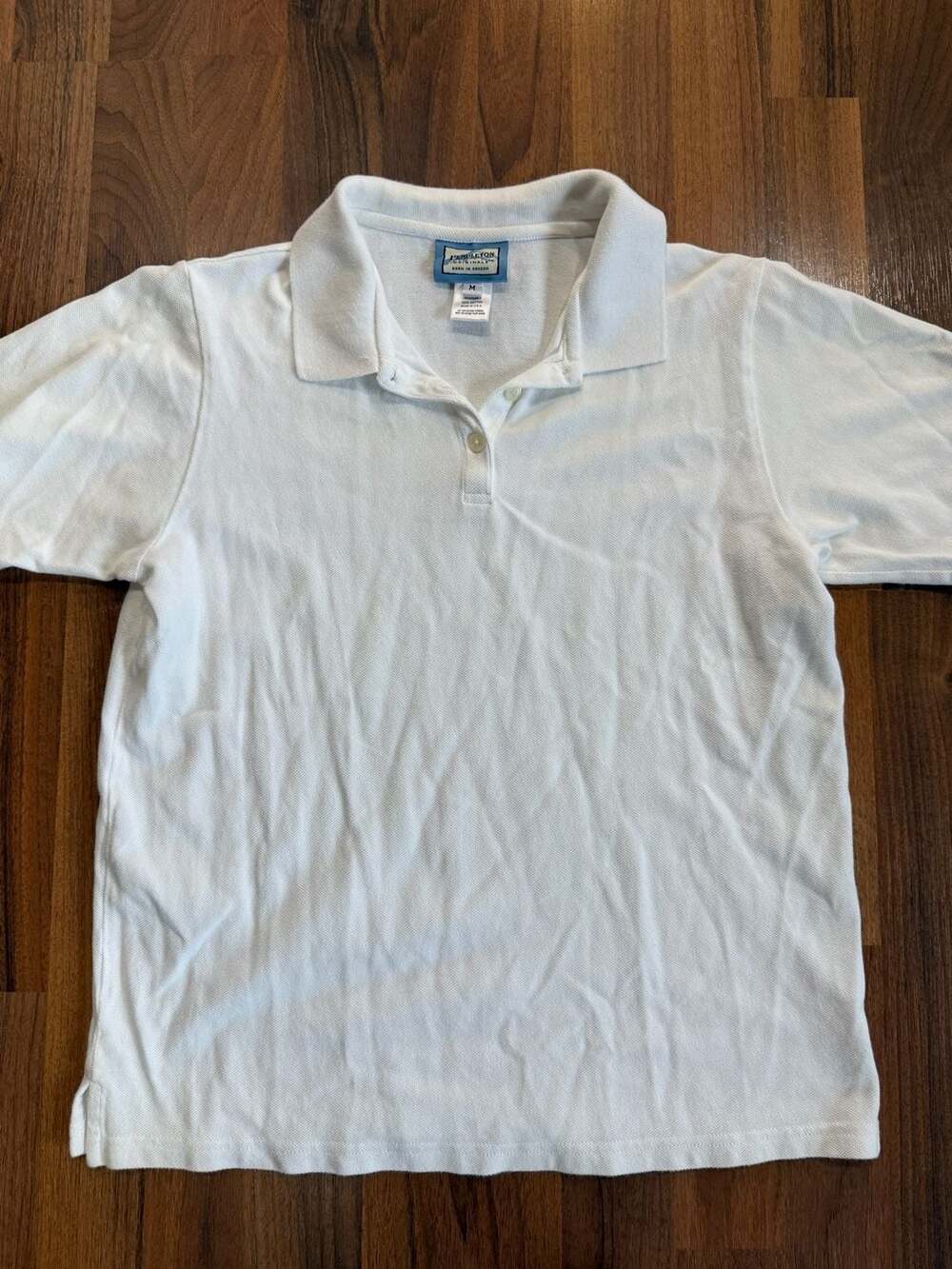 Pendleton Polo Shirt Size M White Cotton